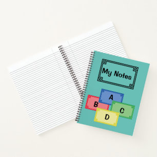 Cahier à spirale - Étiquettes Mes Notes