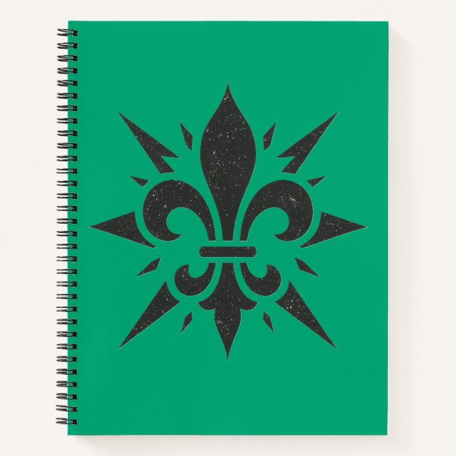 Cahier à spirale "Fleur-de-lis stylisée" (Devant)