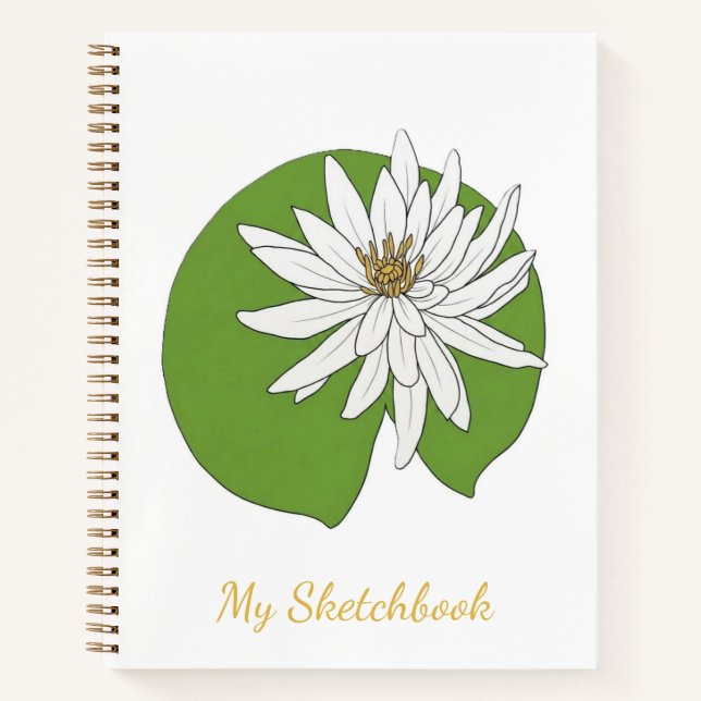 CAHIER À SPIRALE FLEUR DE NÉNUPHAR (Devant)