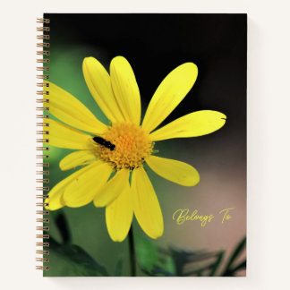 Cahier à spirale Fleur Jaune Marguerite