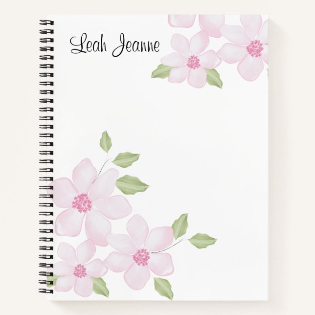 Cahier à spirale floral de printemps 21,59 cm x 27 (Devant)