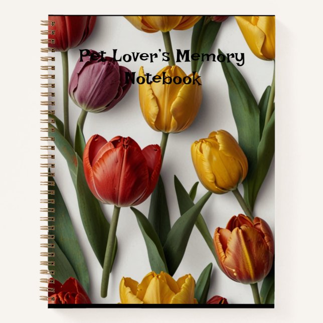 Cahier à spirale floral élégant (Devant)