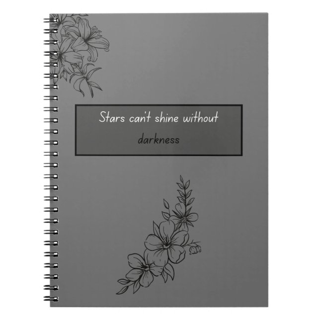 Cahier à spirale floral esthétique  (Devant)