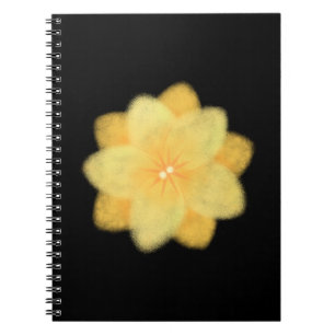 Cahier à spirale floral jaune – Élégant