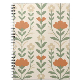 Cahier à spirale floral scandinave