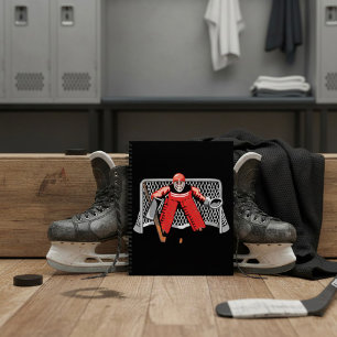 Cahier à spirale Gardien de but de hockey sur glac