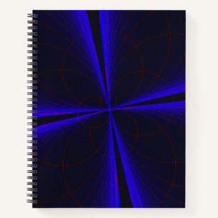 Cahier à spirale géométrique à feuille de trèfle a