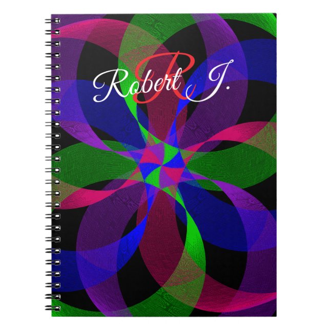 Cahier à spirale géométrique hybride 3D 2D (Devant)