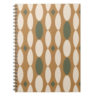 Cahier à spirale géométrique rétro