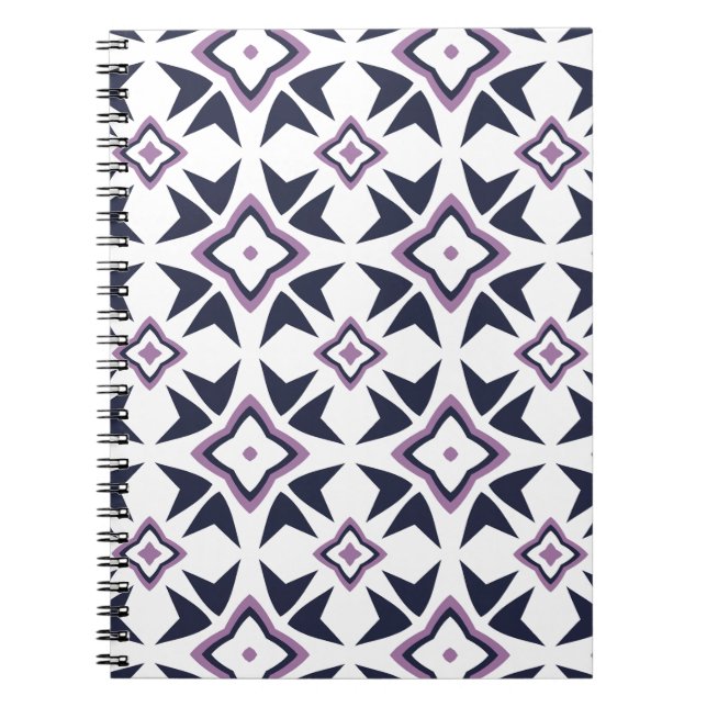 Cahier à spirale géométrique rotor violet (Devant)