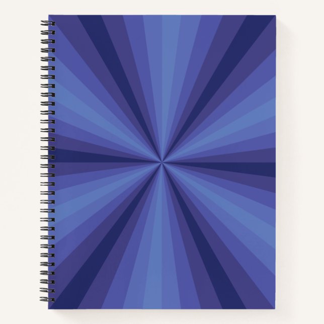 Cahier à spirale illusion optique bleu (Devant)