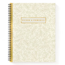Cahier à spirale ivoire et or élégant et puissant