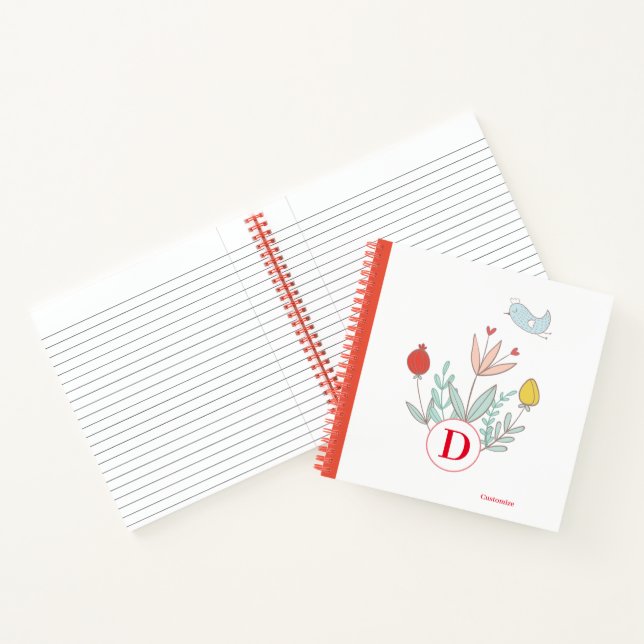 Cahier à spirale Joyeux Oiseau de Jardin (Intérieur)