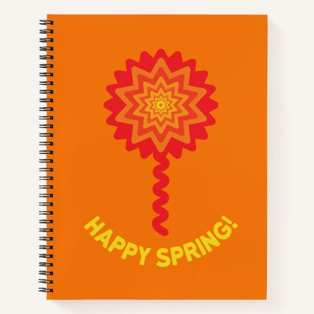 Cahier à spirale Joyeux Printemps (Devant)