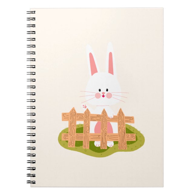 Cahier à spirale Kawaii Lapin Mignon | École adora (Devant)