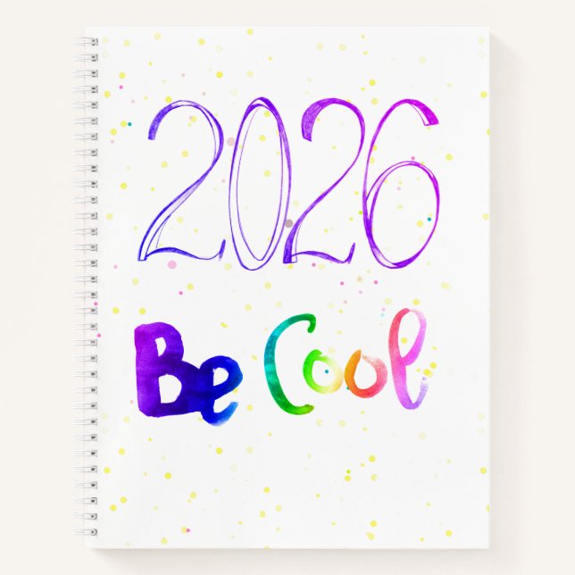 Cahier à spirale lettrage numéro année 2026 Sois c (Devant)