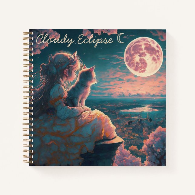 Cahier à spirale Light Princess et chat (Devant)
