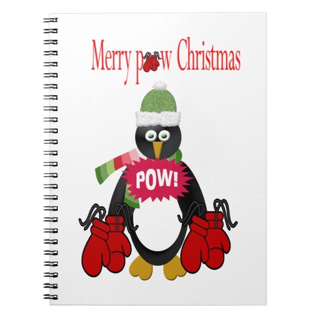 Cahier à spirale Manchot de Noël (Devant)