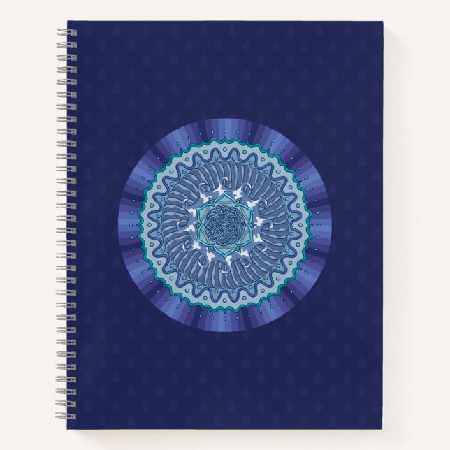Cahier à spirale Mandala d'eau (Devant)