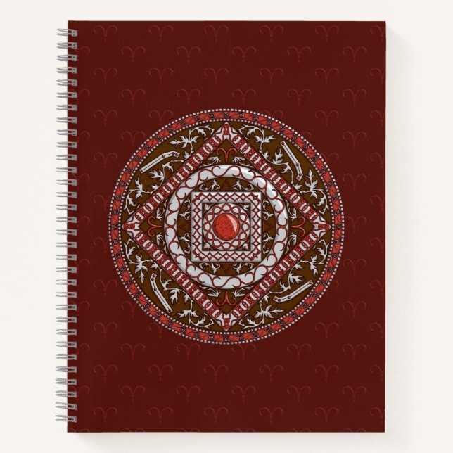 Cahier à spirale Mandala du Bélier (Devant)
