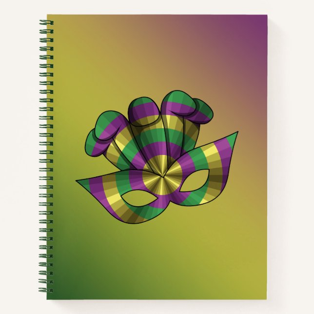 Cahier à spirale Masque de Mardi Gras (Devant)