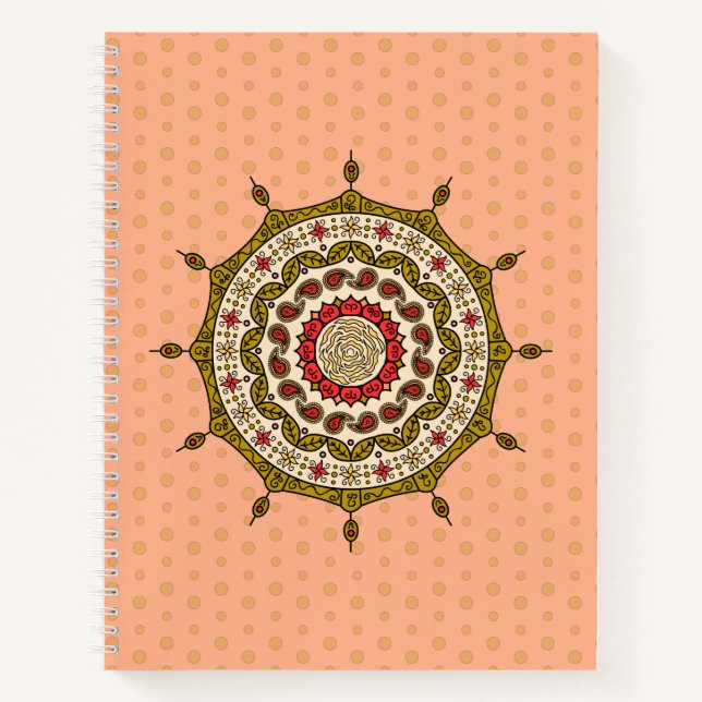 Cahier à spirale Mehndi Fantasy Gold (Devant)
