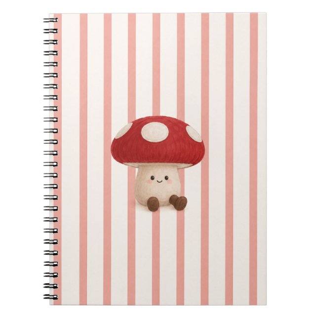 Cahier à spirale mignon champignon Kawaii (Devant)