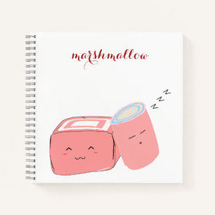 Cahier à spirale Mignonne guimauve