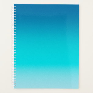 Cahier à spirale minimaliste avec dégradé de bleu