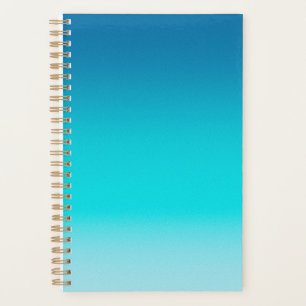 Cahier à spirale minimaliste avec dégradé de bleu