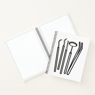Cahier à spirale minimaliste de ligne d'outils den