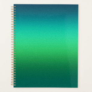 Cahier à spirale moderne mini avec dégradé de vert
