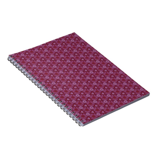 Cahier à spirale motif nuances de pourpre (Côté Droit)