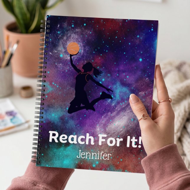 Cahier à spirale motivant pour le basket-ball fémi (Créateur téléchargé)