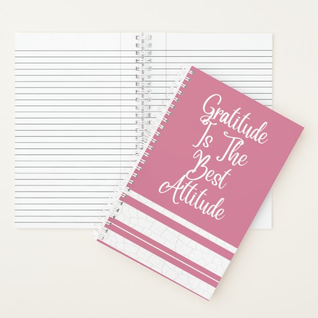 Cahier à spirale motivant rose (À l'intérieur)