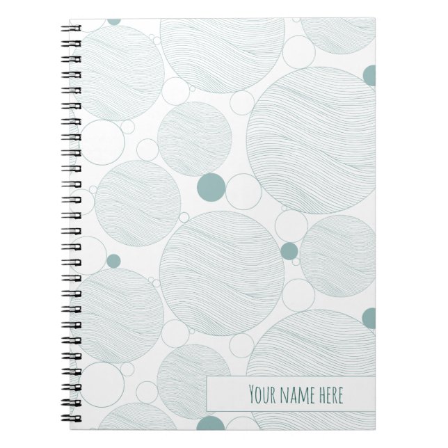 Cahier à spirale Ocean Aqua Waves (Devant)