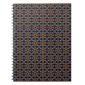 Cahier à spirale ornemental rétro