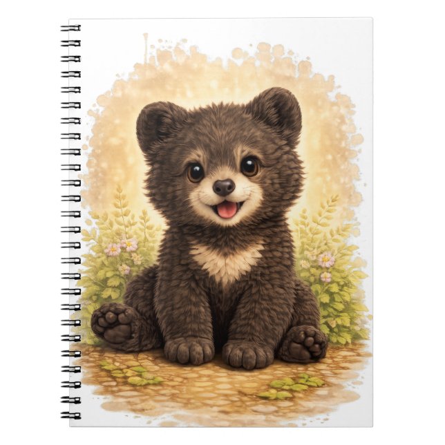 Cahier à spirale Ourson Mignon Kawaii (Devant)