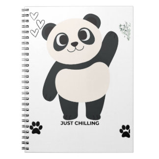 Cahier à spirale Panda Mignon — Kawaii Juste en tr