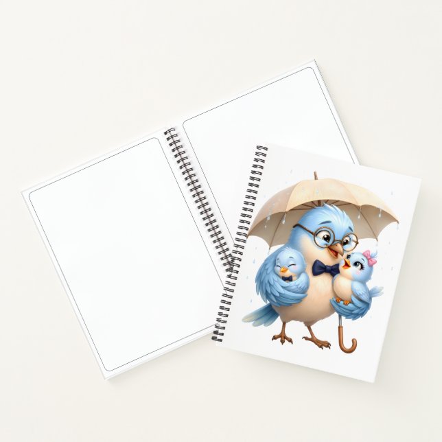 Cahier à spirale Papa Oiseau Cadeau pour Papa (Intérieur)