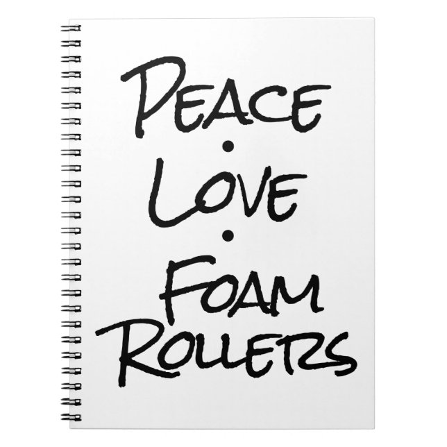 Cahier à spirale Peace Love Foam Rollers (Devant)