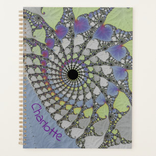 Cahier à spirale personnalisé avec art botanique f