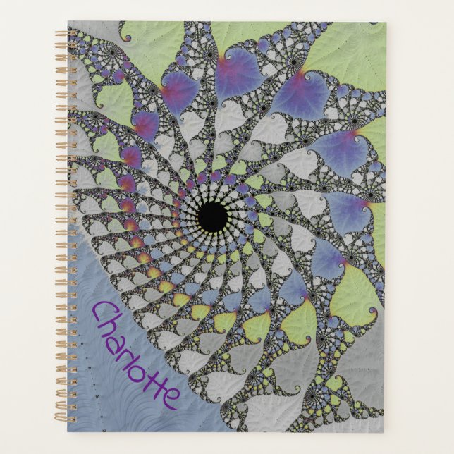 Cahier à spirale personnalisé avec art botanique f (Devant)