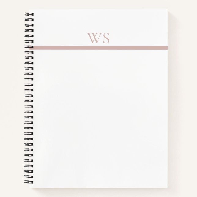 Cahier à spirale personnalisé avec monogramme barr (Devant)