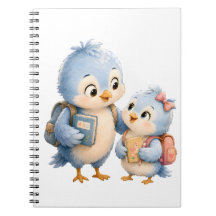 Cahier à spirale photo des frères et sœurs Blue Bi
