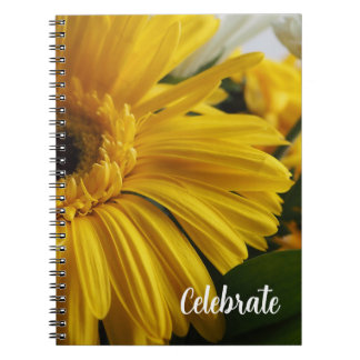 Cahier à spirale photo Fleur Jaune Célébrer