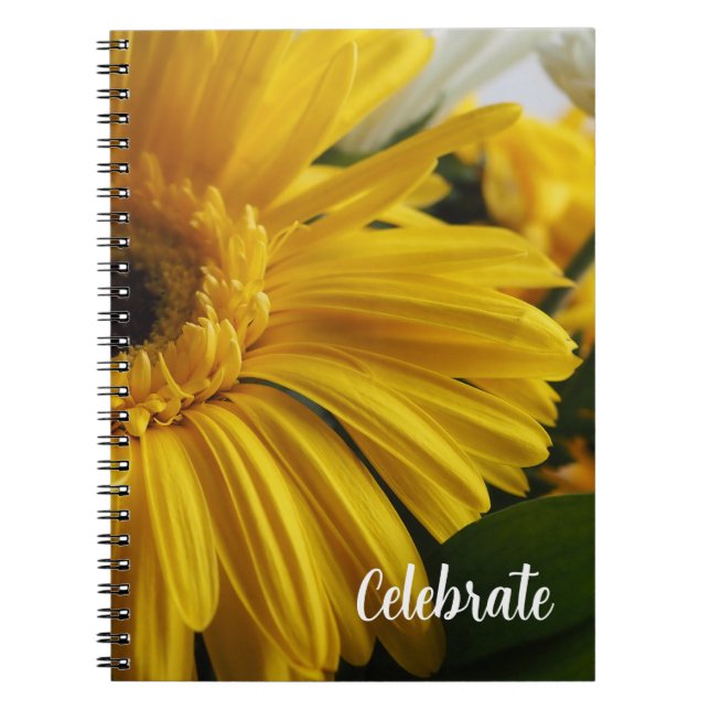 Cahier à spirale photo Fleur Jaune Célébrer (Devant)