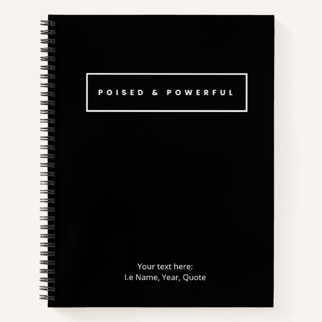 Cahier à spirale posé et puissant (Devant)