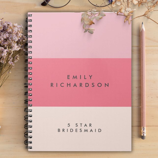 Cahier à spirale pour demoiselle d'honneur à bloc  (Créateur téléchargé)