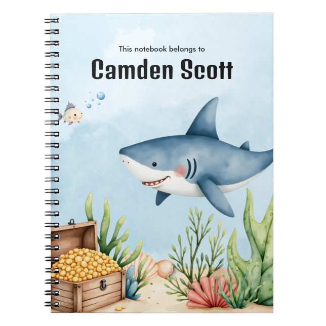 Cahier à spirale pour enfants Sous l'océan  (Devant)